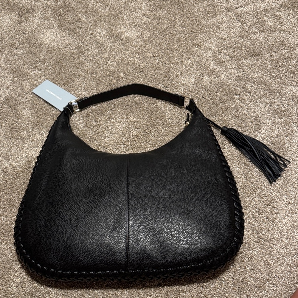 ANTONIO MELANI Black Hobo Bag with Tassel